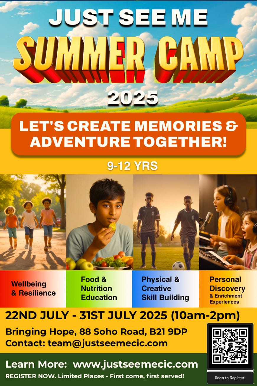 Just see me summer camp flyer